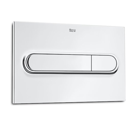 Изображение товара Кнопка смыва Roca PL1 Dual хром 890095001 глянцевый для унитаза белого цвета