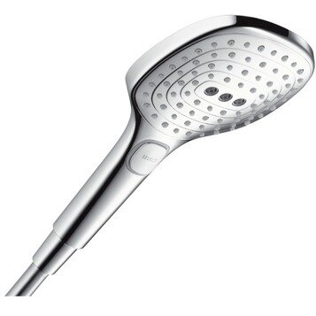 Изображение товара Ручной душ Hansgrohe Raindance Select E 120 3jet EcoSmart 26521000, цвет хром Изображение товара Ручной душ Hansgrohe Raindance Select E 120 3jet EcoSmart 26521000, цвет хром