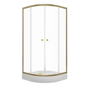 Изображение товара Душевой уголок Triton Альфа 90x90 см, прозрачное стекло, золото