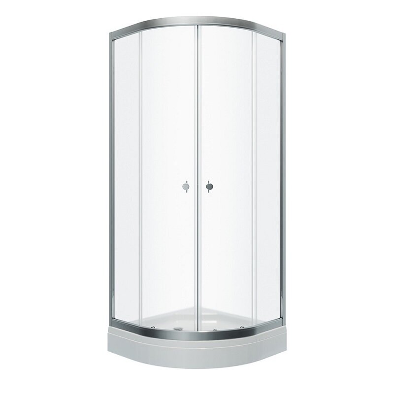 Изображение товара Душевой уголок Triton Альфа 90x90 см четверть круга прозрачное стекло хром профиль