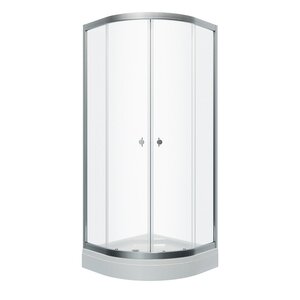 Изображение товара Душевой уголок Triton Альфа 100х100 см четверть круга, низкий поддон, прозрачное стекло