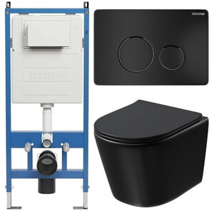 Изображение товара Комплект Grossman Style 97.4477BMSQ.05.21M, инсталляция 900.K31.01.000 с безободковым унитазом GR-4477BMSQ черный матовый, смыв торнадо, сиденье микролифт, клавиша смыва черная матовая 700.K31.05.21M.21M Изображение товара Комплект Grossman Style 97.4477BMSQ.05.21M, инсталляция 900.K31.01.000 с безободковым унитазом GR-4477BMSQ черный матовый, смыв торнадо, сиденье микролифт, клавиша смыва черная матовая 700.K31.05.21M.21M