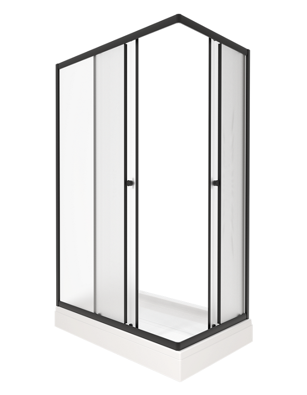 Изображение товара Душевой уголок Triton Вента 120x80 см матовое стекло черный профиль