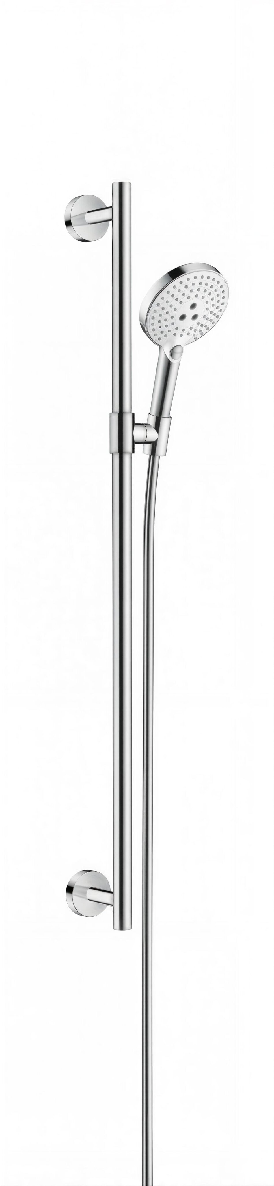 Изображение товара Душевой гарнитур Hansgrohe Raindance Select S 120 3jet, штанга 90 см, корпус хром, лицевая часть белая, 26322400 Изображение товара Душевой гарнитур Hansgrohe Raindance Select S 120 3jet, штанга 90 см, корпус хром, лицевая часть белая, 26322400