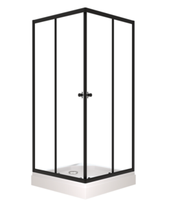 Изображение товара Душевой уголок Triton Вента Щ0000057853, 80 x 80 см, поддон низкий, стекло прозрачное, профиль черный