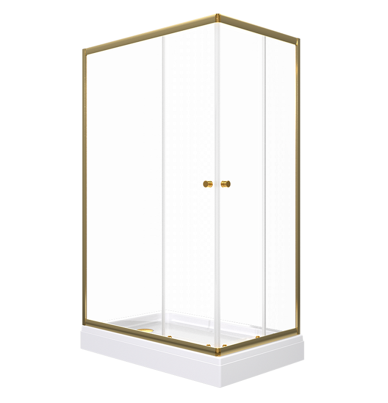 Изображение товара Душевой уголок Triton Вента Щ0000073919 120x80 стекло золото низкий поддон