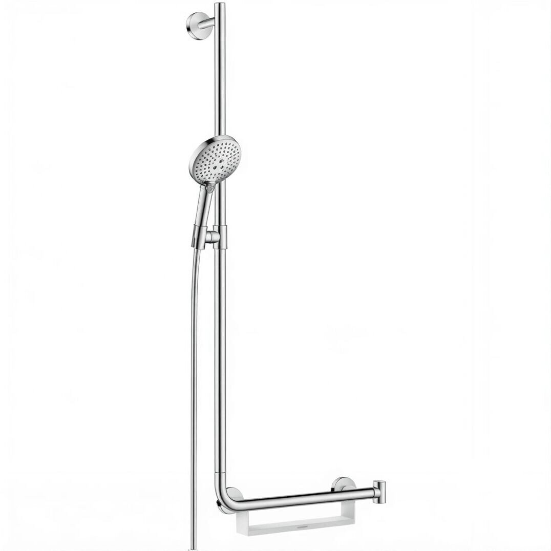 Изображение товара Душевой гарнитур Hansgrohe Raindance Select S 120 3jet EcoSmart - 3 режима струи, хром Изображение товара Душевой гарнитур Hansgrohe Raindance Select S 120 3jet EcoSmart - 3 режима струи, хром