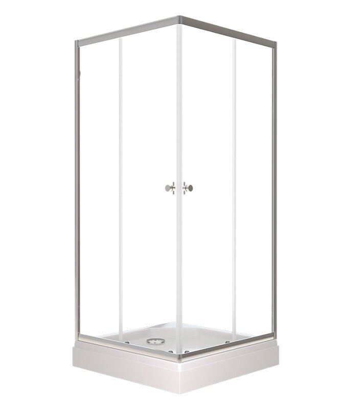 Изображение товара Душевой уголок Triton Вента 90x90 см низкий поддон прозрачное стекло хром профиль