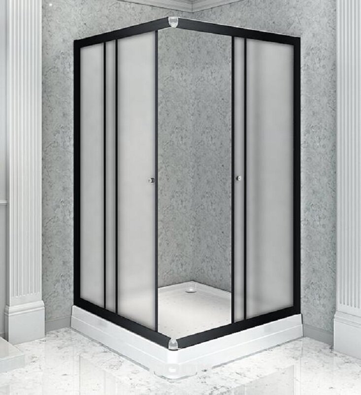 Изображение товара Душевой уголок Радомир Дрим 110x100 см матовое стекло черный профиль
