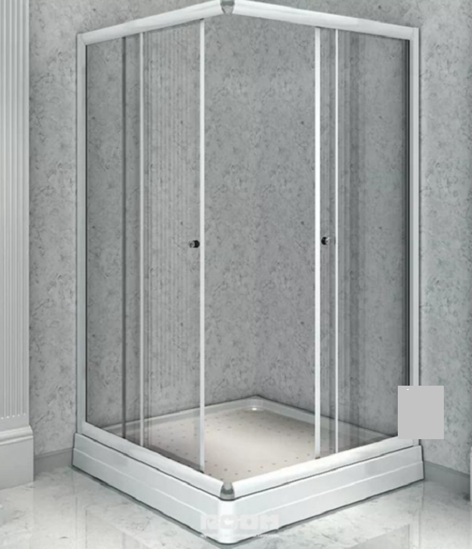 Изображение товара Душевой уголок Радомир Дрим 110x100 см с раздвижными дверями и матовым хром профилем