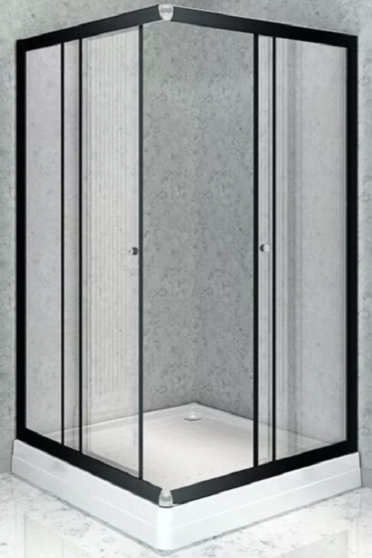 Изображение товара Душевой уголок Радомир Дрим 1-09-6-0-0-1230 110x100 см стекло прозрачное профиль черный