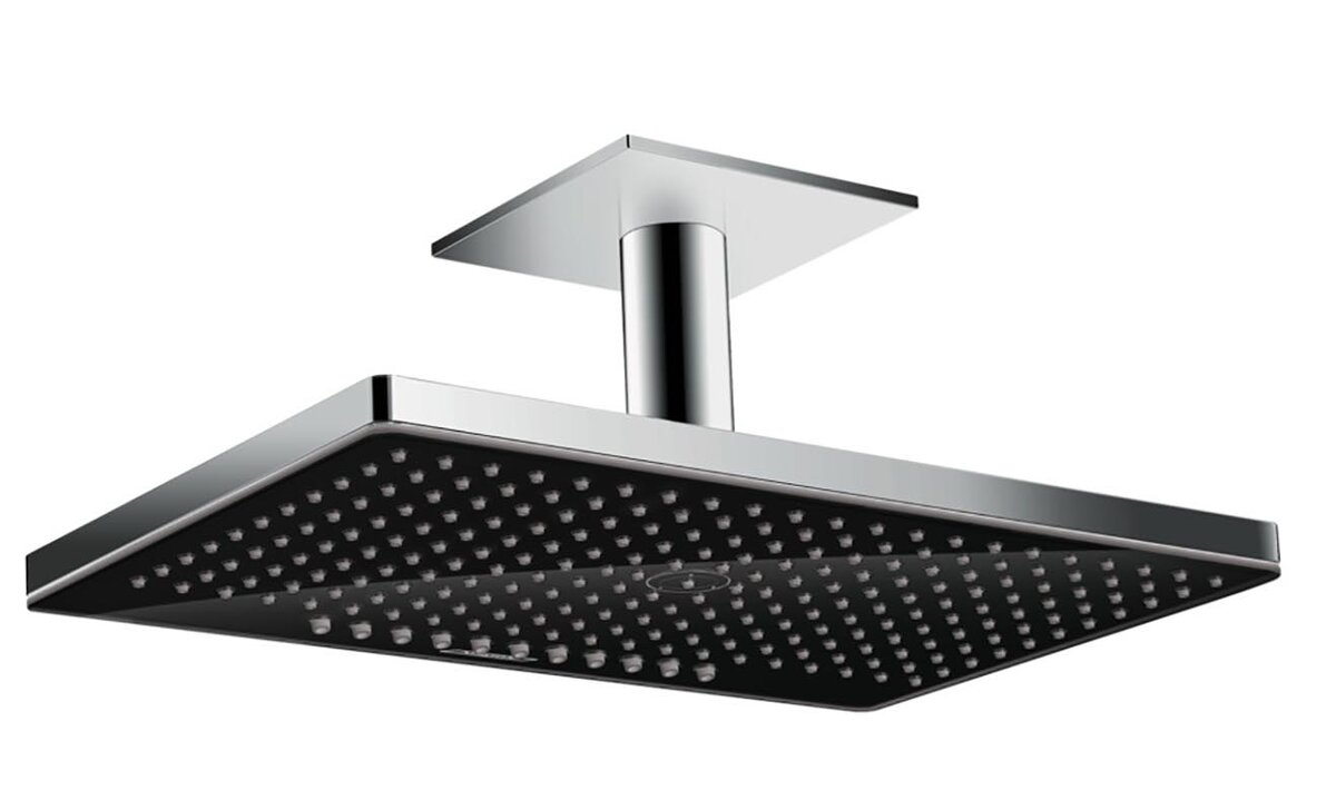 Изображение товара Верхний душ Hansgrohe Rainmaker Select 24004600, 466 x 300 мм, 2 режима струи, с держателем, черный/хром