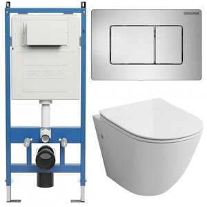 Изображение товара Подвесной унитаз Grossman Classic 97.4411SQ.04.12M с торнадо и микролифтом Изображение товара Подвесной унитаз Grossman Classic 97.4411SQ.04.12M с торнадо и микролифтом