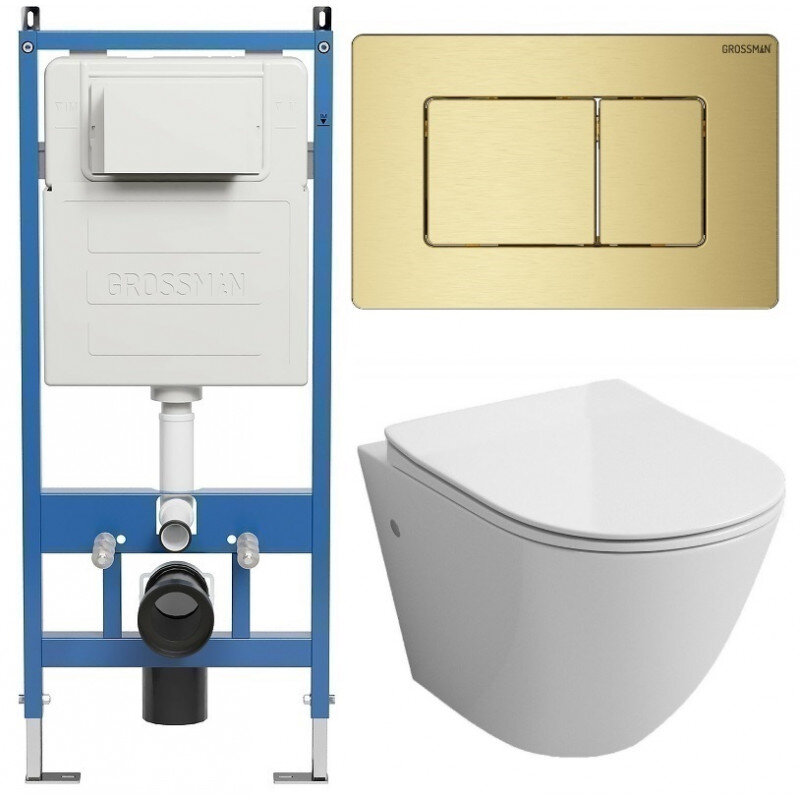 Изображение товара Безободковый унитаз Grossman Classic с инсталляцией