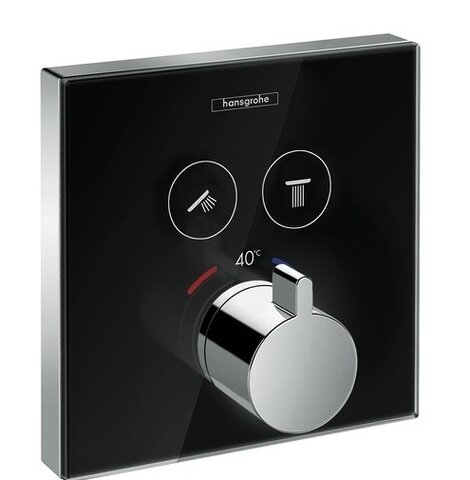 Изображение товара Термостатический смеситель для душа Hansgrohe ShowerSelect 15738600 с кнопочным управлением