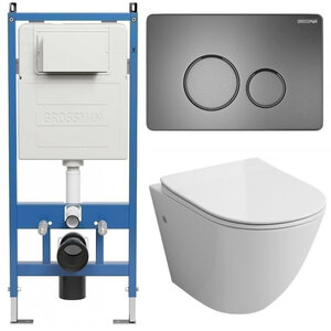 Изображение товара Комплект Grossman Style 97.4411SQ.05.42M с безободковым унитазом GR-4411SQ