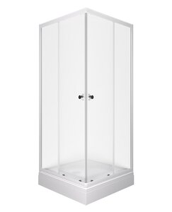 Изображение товара Душевой уголок Triton Стандарт Щ0000061815, 90 x 90 см, поддон 17 см К, стекло Вельвет, профиль белый