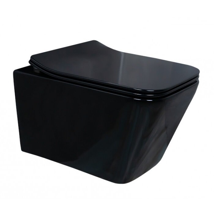 Изображение товара Подвесной унитаз Gid Cuadrado Tr2144BL 62224Y черный безободковый