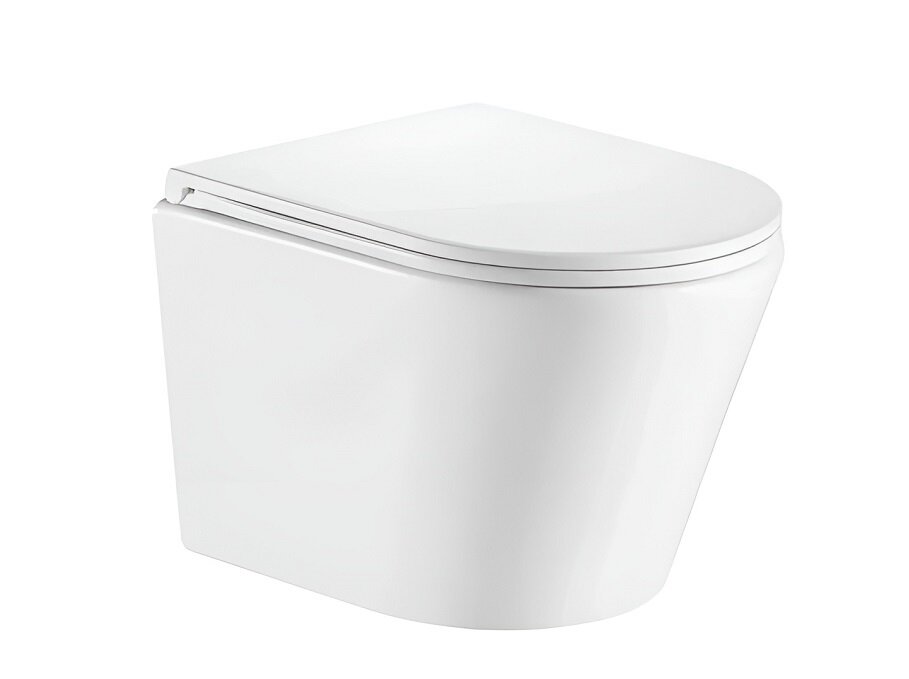 Изображение товара Подвесной унитаз Gid Cortado Tr2130 62235Y безободковый с сиденьем микролифт белый