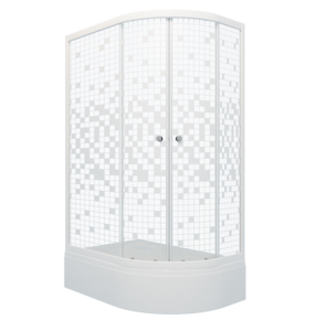 Изображение товара Душевой уголок Triton Коралл Щ0000061782/Щ0000061783, 120 x 80 см, поддон 31 см В, стекло Мозаика, профиль белый, левый/правый