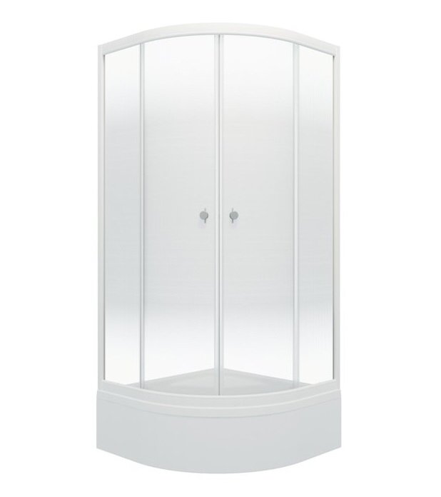Изображение товара Душевой уголок Triton Лайт 100x100 см с поддоном средний и раздвижными дверьми