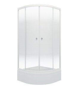 Изображение товара Душевой уголок Triton Лайт Щ0000061789, 100 x 100 см, поддон средний В, стекло Градиент, профиль белый