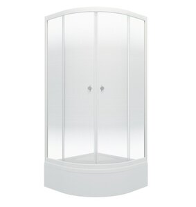 Изображение товара Душевой уголок Triton Лайт Щ0000061813, 90 x 90 см, поддон средний В, стекло Градиент, профиль белый