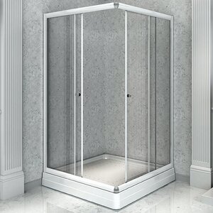 Изображение товара Душевой уголок Радомир Дрим 110x90 см стекло прозрачное белый профиль уголок