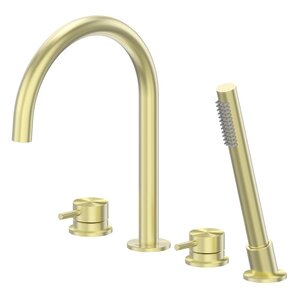 Изображение товара Смеситель на борт ванны Abber Wasser Kreis 316 AF8113BG с бронзированным золото покрытием