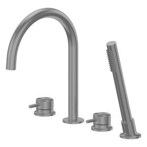 Изображение товара Смеситель на борт ванны Abber Wasser Kreis 316 AF8113BGG оружейная сталь брашированная Германия