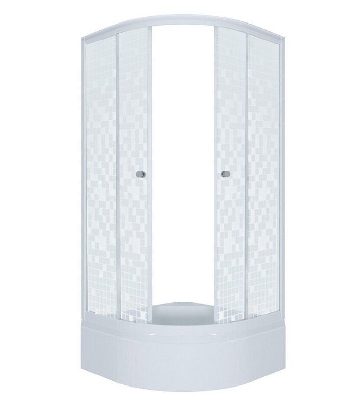 Изображение товара Душевой уголок Triton Мозаика 100x100 В с раздвижными дверями и стеклом 4 мм