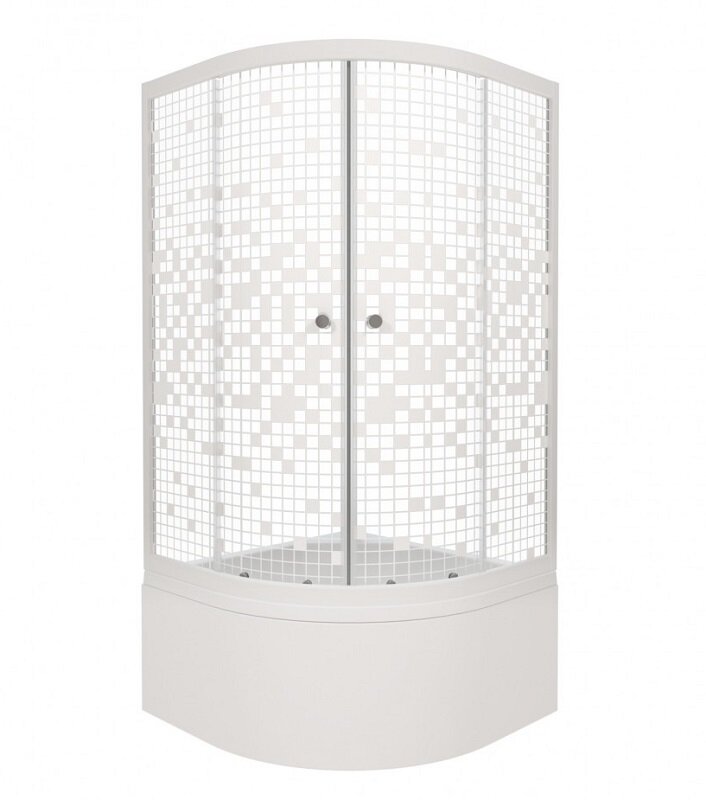 Изображение товара Душевой уголок Triton Стандарт 90x90 см с белой мозаикой