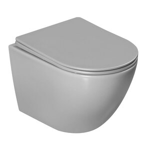 Изображение товара Подвесной унитаз безободковый Vincea Globo VT1-14TMG Tornado серый матовый