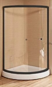 Изображение товара Душевой уголок Радомир Найт радиальный/Соул 1 1-09-6-0-0-0030, 100 х 100 см, стекло прозрачное, профиль черный