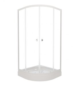 Изображение товара Душевой уголок Triton Ультра Щ0000061784, 80 x 80 см, поддон низкий А, стекло прозрачное, профиль белый