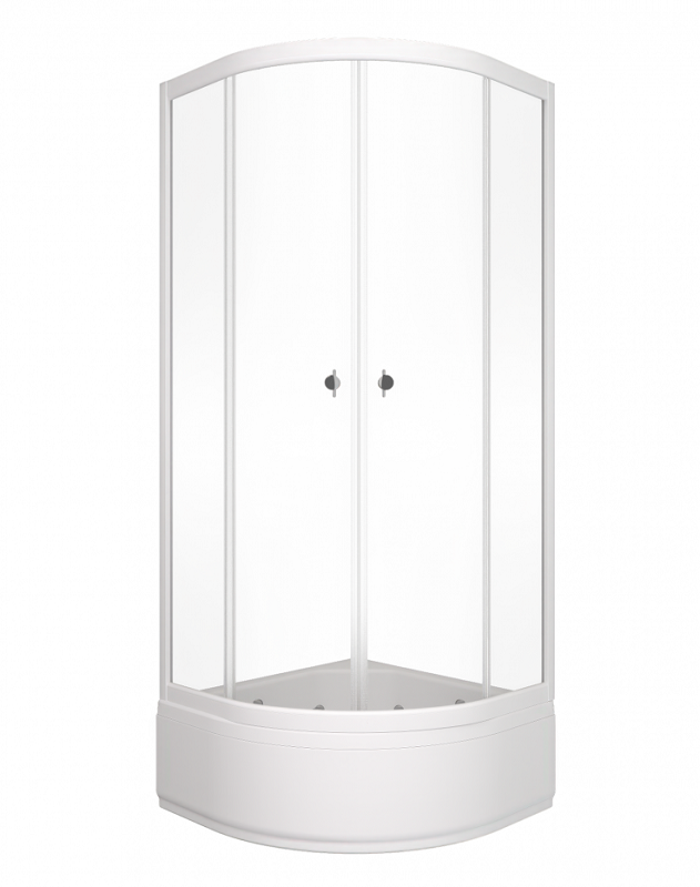 Изображение товара Душевой уголок Triton Ультра 80x80 см с прозрачным стеклом и раздвижной дверью