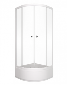 Изображение товара Душевой уголок Triton Ультра Щ0000072616, 80 x 80 см, поддон 31 см В, стекло прозрачное, профиль белый