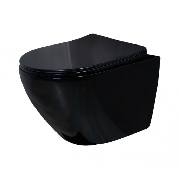 Изображение товара Подвесной унитаз Gid Convexo Tr2198-18 62204Y безободковый черный