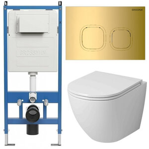 Изображение товара Комплект Grossman Cosmo 97.4455SQ.02.300, инсталляция 900.K31.01.000 с безободковым унитазом GR-4455SQ белый, смыв торнадо, сиденье микролифт, клавиша смыва золото глянцевое 700.K31.02.300.300 Изображение товара Комплект Grossman Cosmo 97.4455SQ.02.300, инсталляция 900.K31.01.000 с безободковым унитазом GR-4455SQ белый, смыв торнадо, сиденье микролифт, клавиша смыва золото глянцевое 700.K31.02.300.300