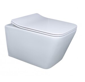 Изображение товара Подвесной унитаз Gid Cuadrado Tr2144 61109Y, безободковый, с сиденьем микролифт, белый