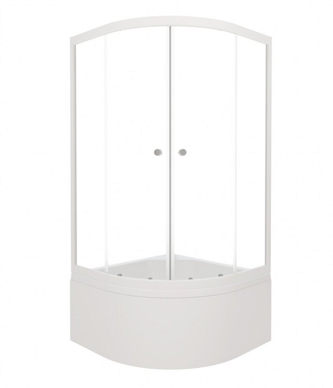 Изображение товара Душевой уголок Triton Ультра 90x90 см четверть круга с высоким поддоном и прозрачным стеклом