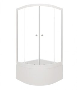 Изображение товара Душевой уголок Triton Ультра Щ0000061800, 90 x 90 см, поддон высокий Б, стекло прозрачное, профиль белый