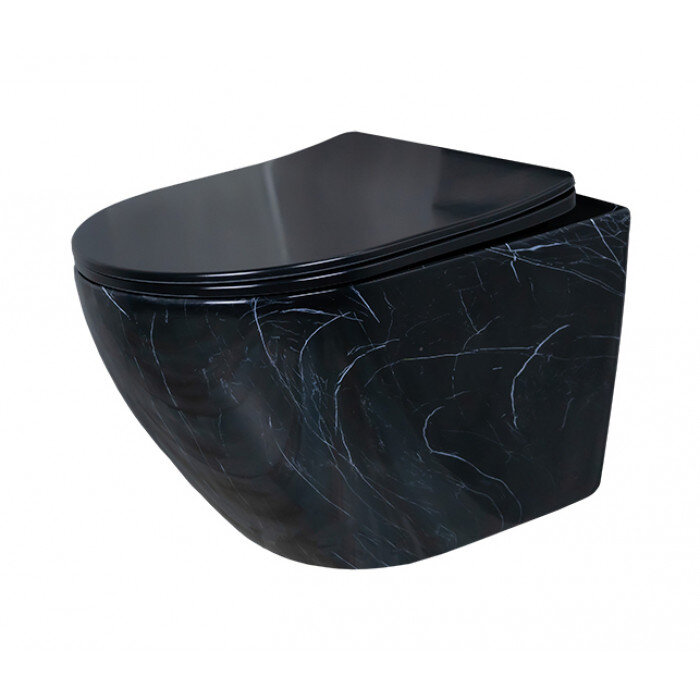 Изображение товара Подвесной унитаз Gid Convexo Bs2198 62227Y безободковый с микролифтом черный