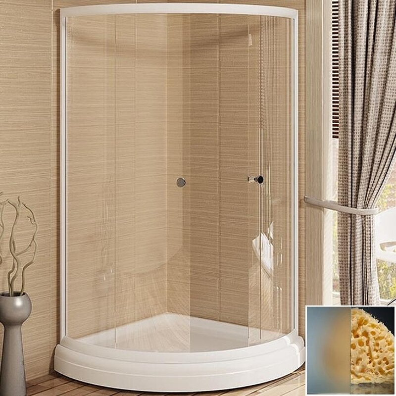 Изображение товара Душевой уголок Радомир Найт радиальный 90х90 матовое стекло белый профиль