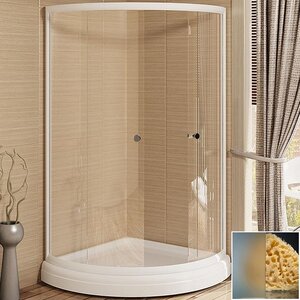 Изображение товара Душевой уголок Радомир Найт радиальный/Соул 1 1-09-1-0-0-0011, 90 х 90 см, стекло матовое, профиль белый