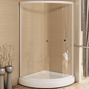 Изображение товара Душевой уголок Радомир Найт радиальный/Соул 1 1-09-1-0-0-0010, 90 х 90 см, стекло прозрачное, профиль белый