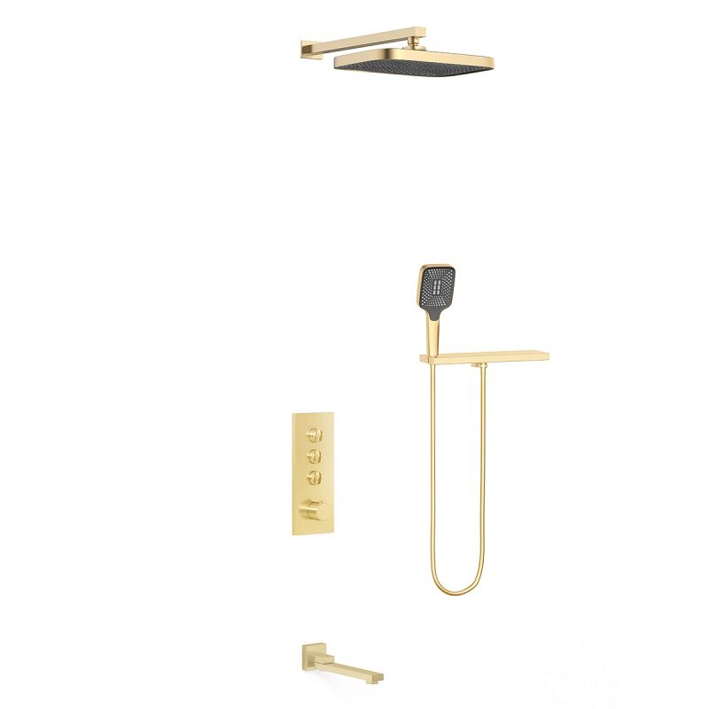Изображение товара Душевая система Vincea VSFW-431T1RBG с термостатом и функциями экономии воды