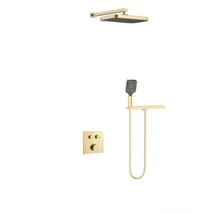 Изображение товара Душевая система Vincea VSFW-4211RBG встраиваемая 2 режима брашированное золото Италия