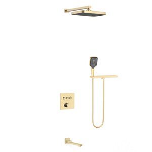 Изображение товара Душевая система Vincea VSFW-4311RBG с 3 режимами и изливом, брашированное золото