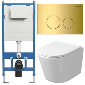 Изображение товара Подвесной унитаз безободковый с системой торнадо и быстрым сиденьем Grossman Galaxy